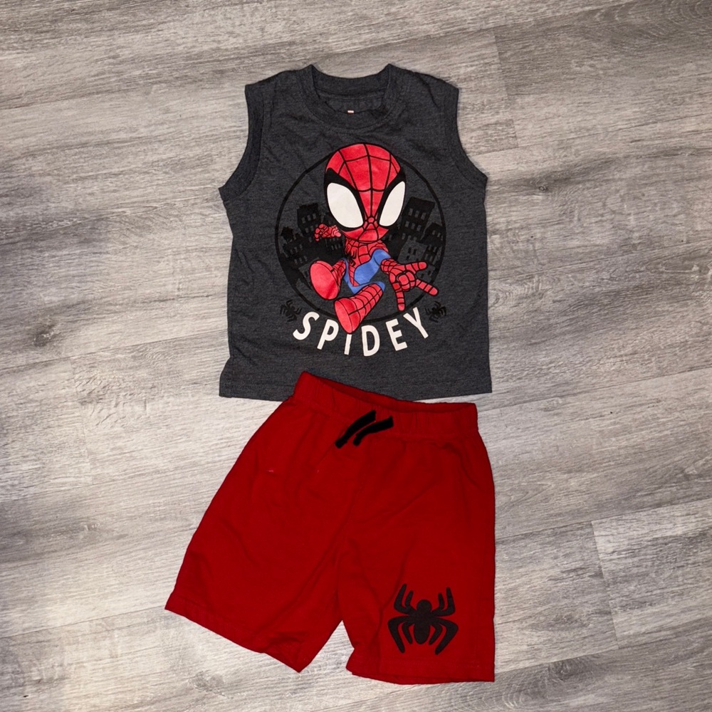 Spidey Sleeveless Top and Shorts Set